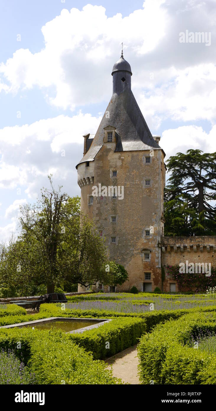 Chateau de Touffou. Bonnes, Frankreich Stockfoto