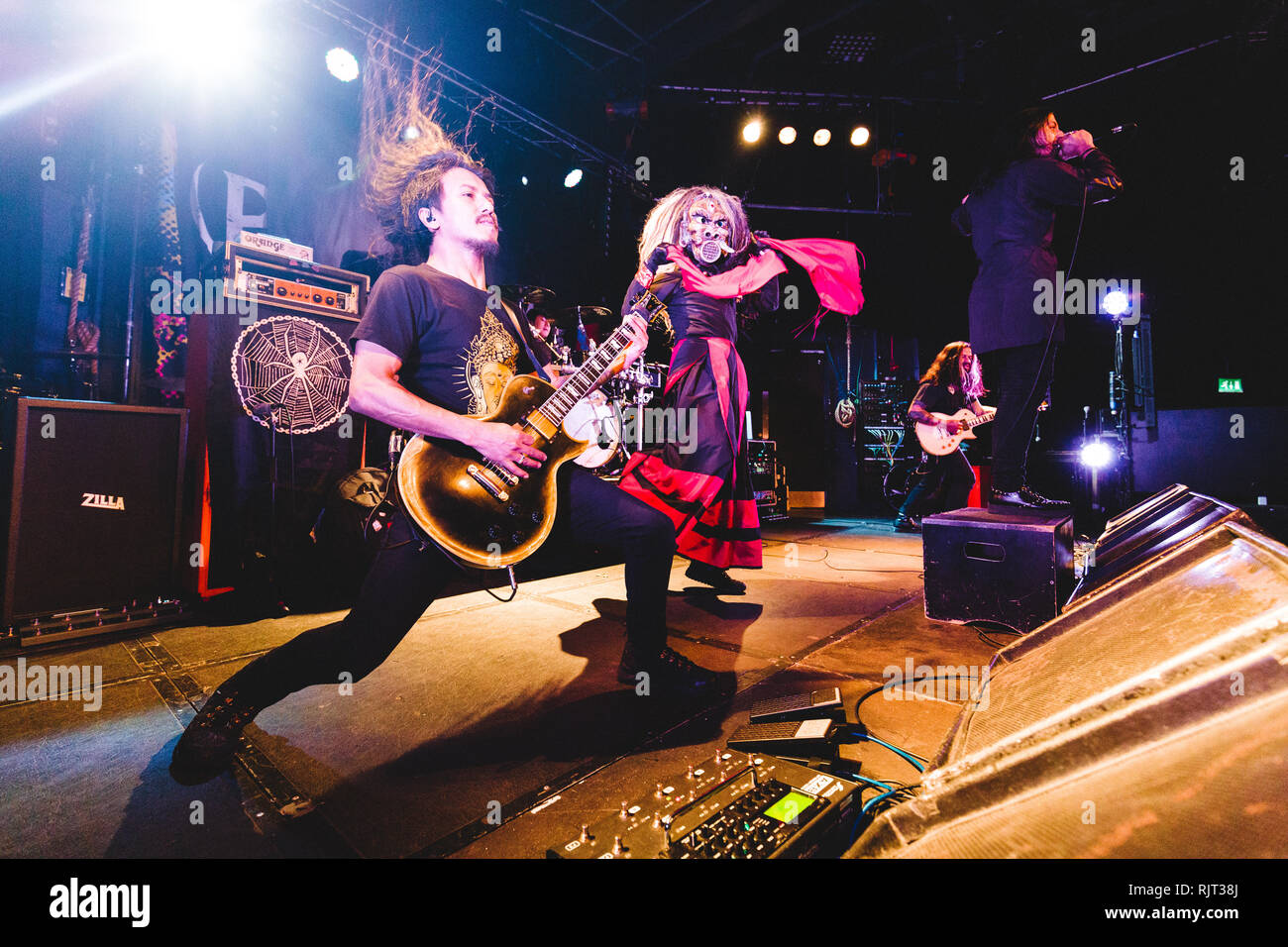 Cambridge, Großbritannien. 7. Februar 2019. Nepalesische metal band Unterseite Unterstützung Krebs Fledermäuse im Cambridge Junction. Richard Etteridge/Alamy leben Nachrichten Stockfoto