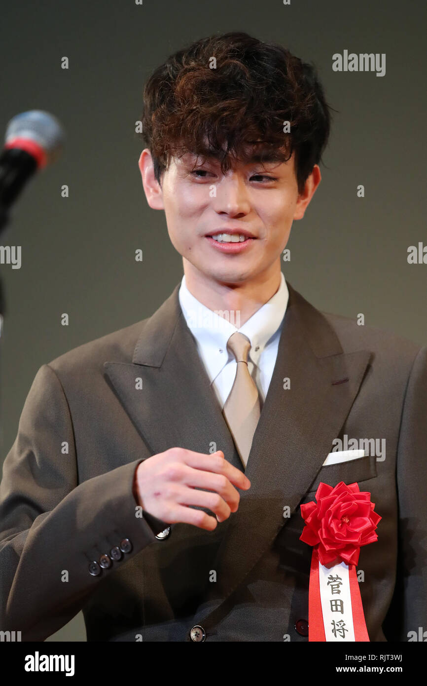 Masaki Suda, Feb 7, 2019: Die 43. Bavaria d'oder Preisverleihung in Tokio, Japan, am 7. Februar 2019. Credit: Yutaka/LBA/Alamy leben Nachrichten Stockfoto