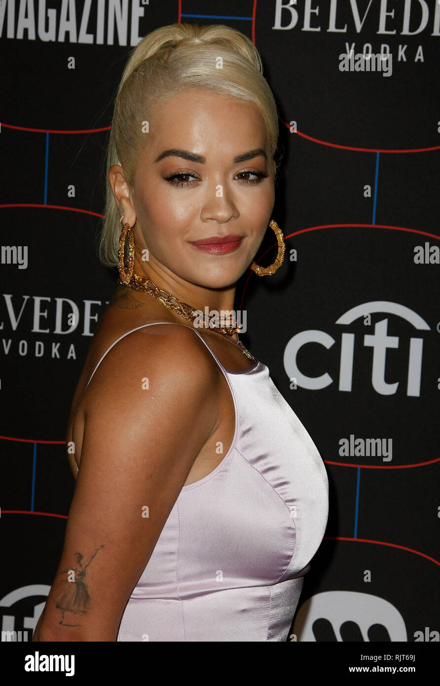 Rita Ora besucht die Warner Music Pre-Grammy Party auf der NoMad Hotel am 7. Februar 2019 in Los Angeles, Kalifornien. Foto: Absturz/imageSPACE Stockfoto