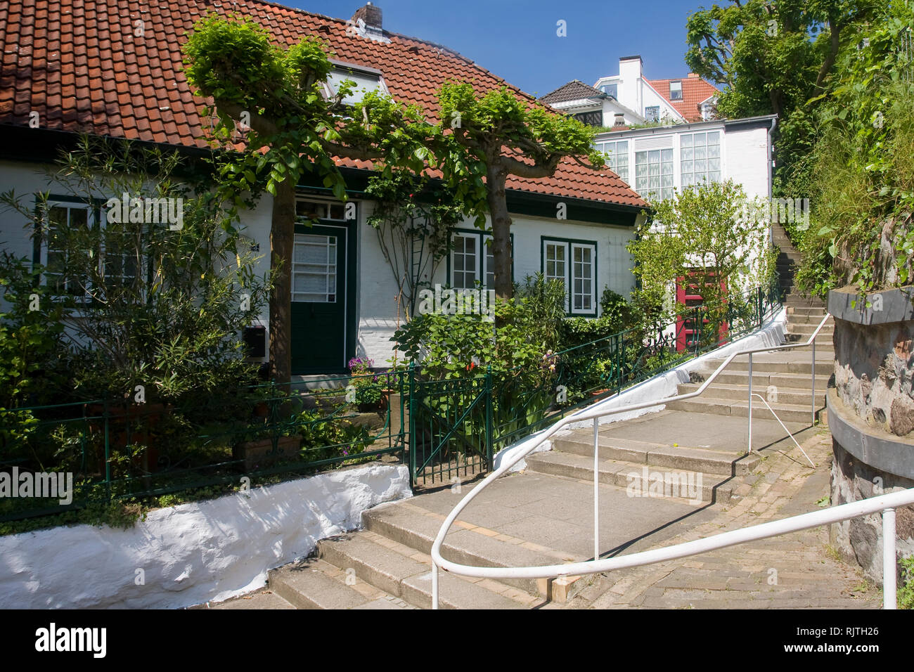 Treppenviertel, Suellberg, Blankenese, Hamburg, Deutschland, Europa ...