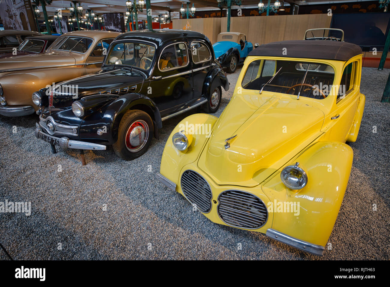 Oldtimer Autos Automobilmuseum Mulhouse Frankreich Stockfoto