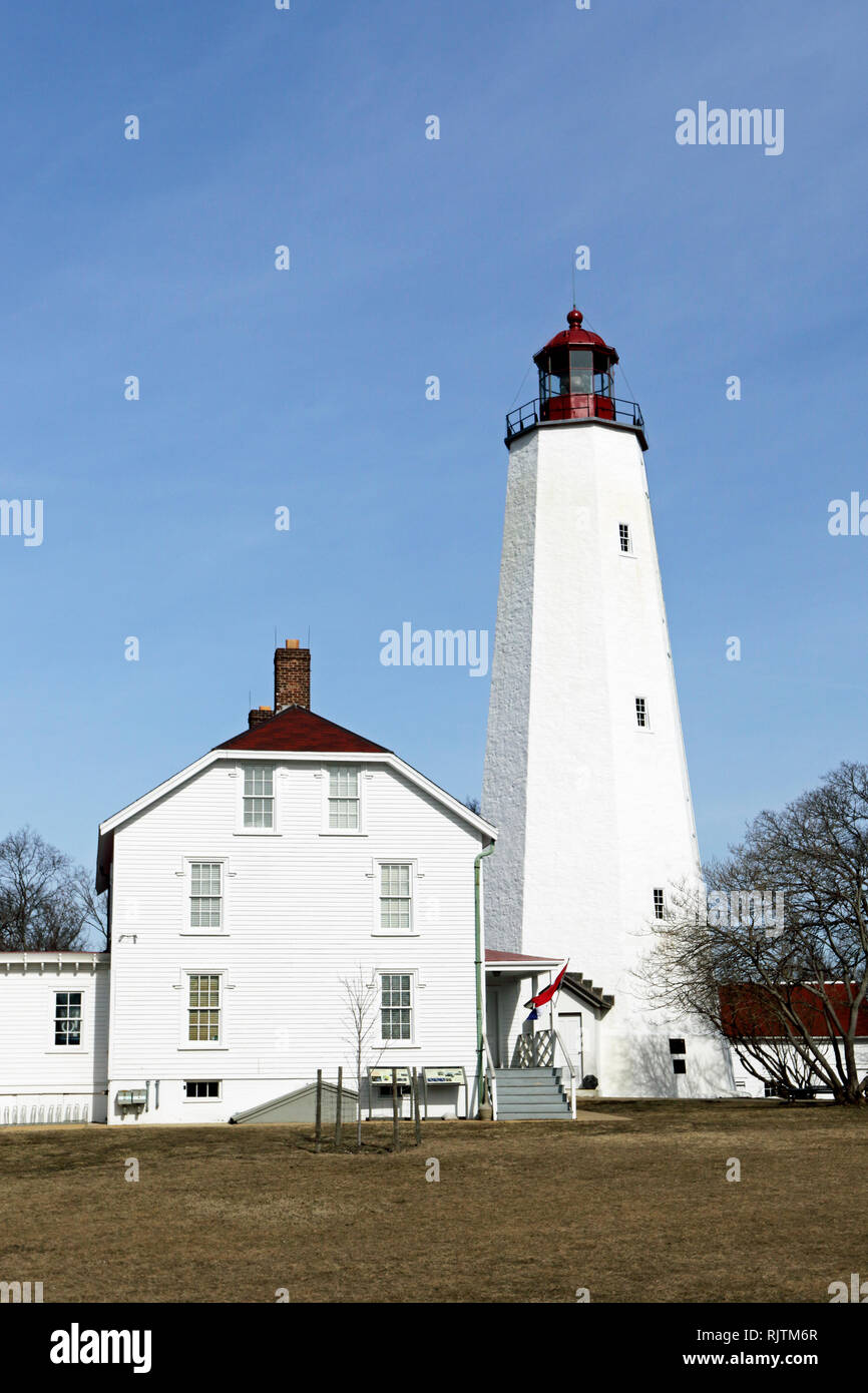 Sandy Hook Lighthouse, Gateway National Park, New Jersey, USA Stockfoto