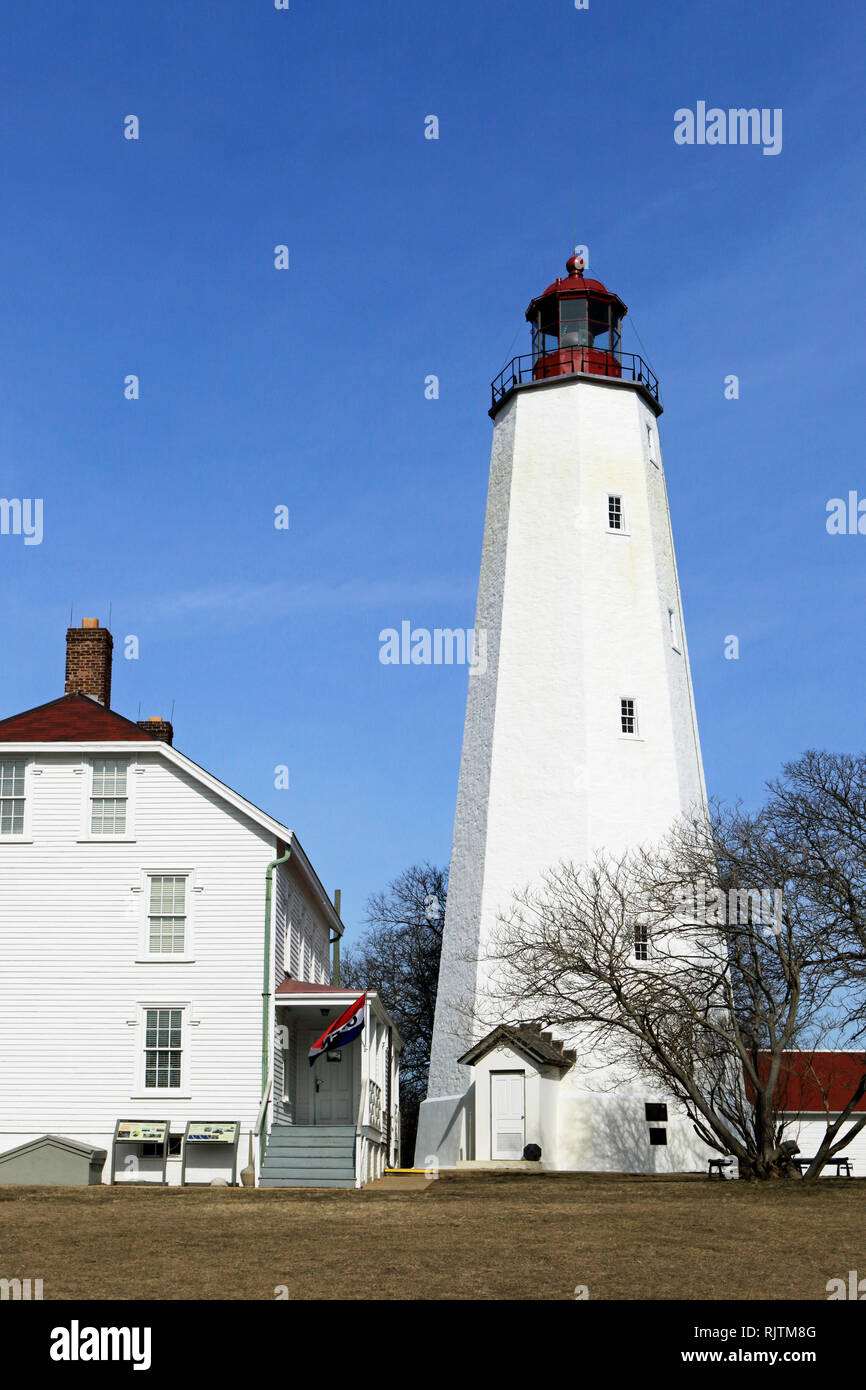 Sandy Hook Lighthouse, Gateway National Park, New Jersey, USA Stockfoto