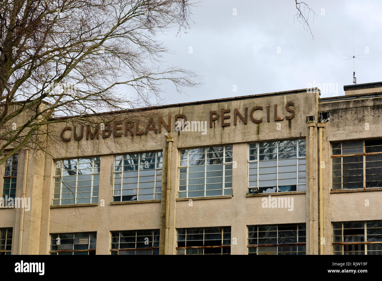 Die alte Cumberland Bleistifte Fabrik, Keswick, Lake District, Cumbria, England Stockfoto