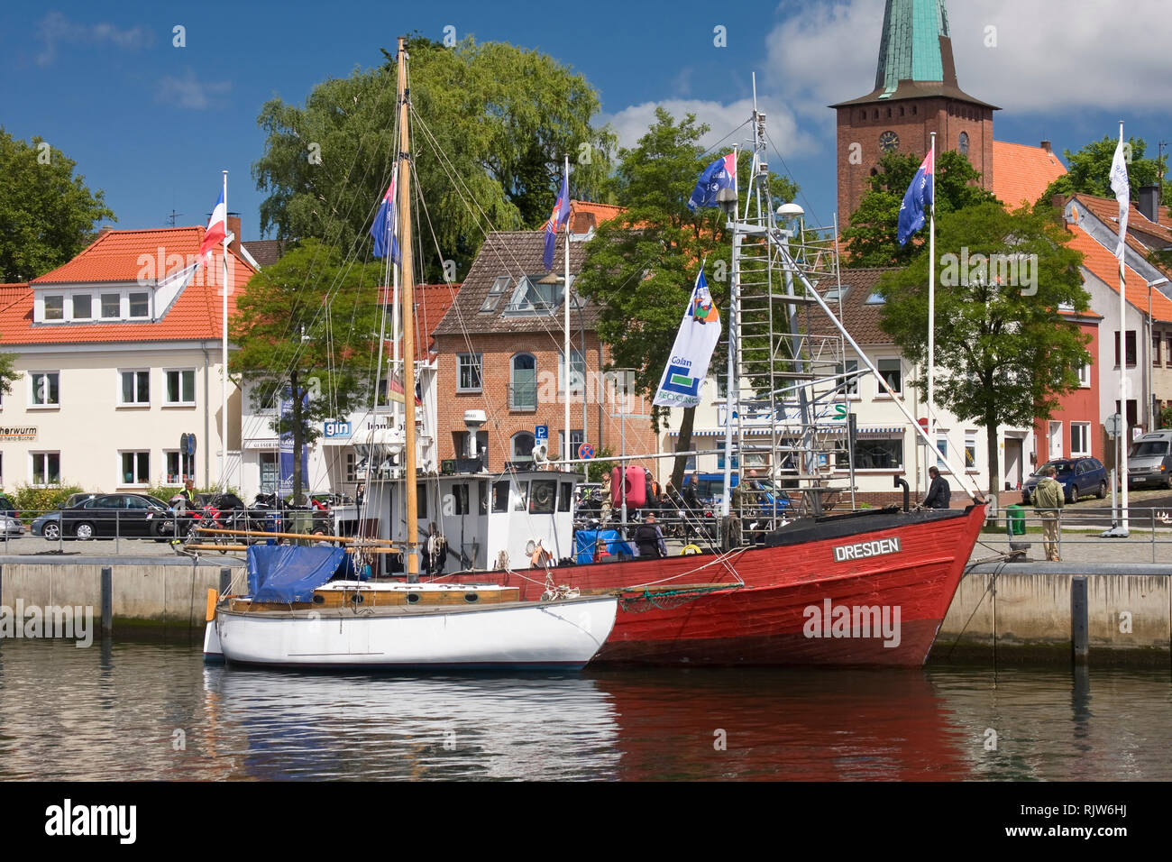 Boote im Hafen, Neustadt in Holstein, Schleswig-Holstein, Deutschland, Europa Stockfoto