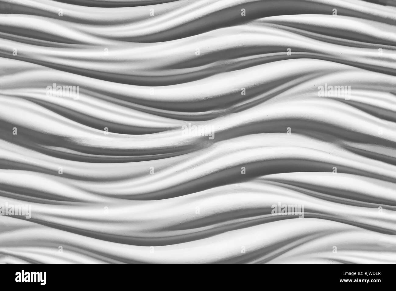 Close-up Schwarz geometrische Formen, abstrakten Hintergrund. Gestreifte aus Stein Textur, Kurve Skulptur. Stockfoto