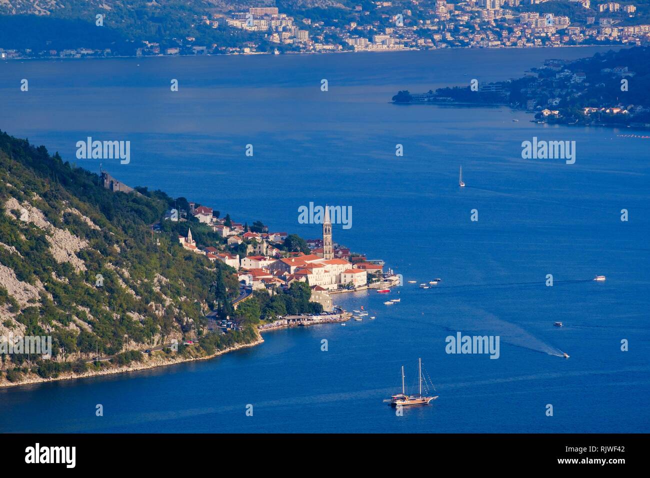 Perast, Bucht von Kotor, Provinz von Kotor, Montenegro Stockfoto