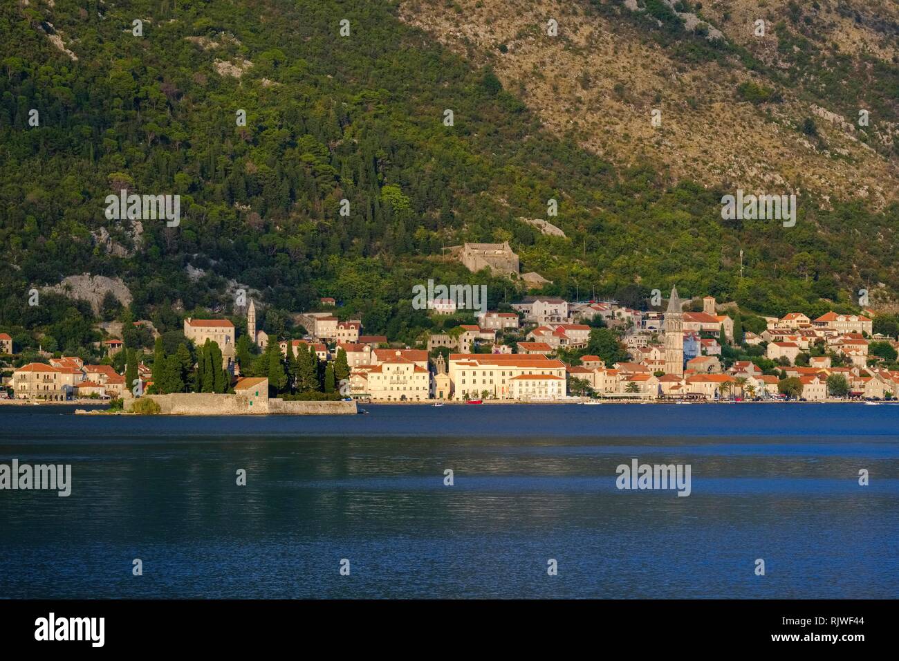 Perast, Bucht von Kotor, Provinz von Kotor, Montenegro Stockfoto