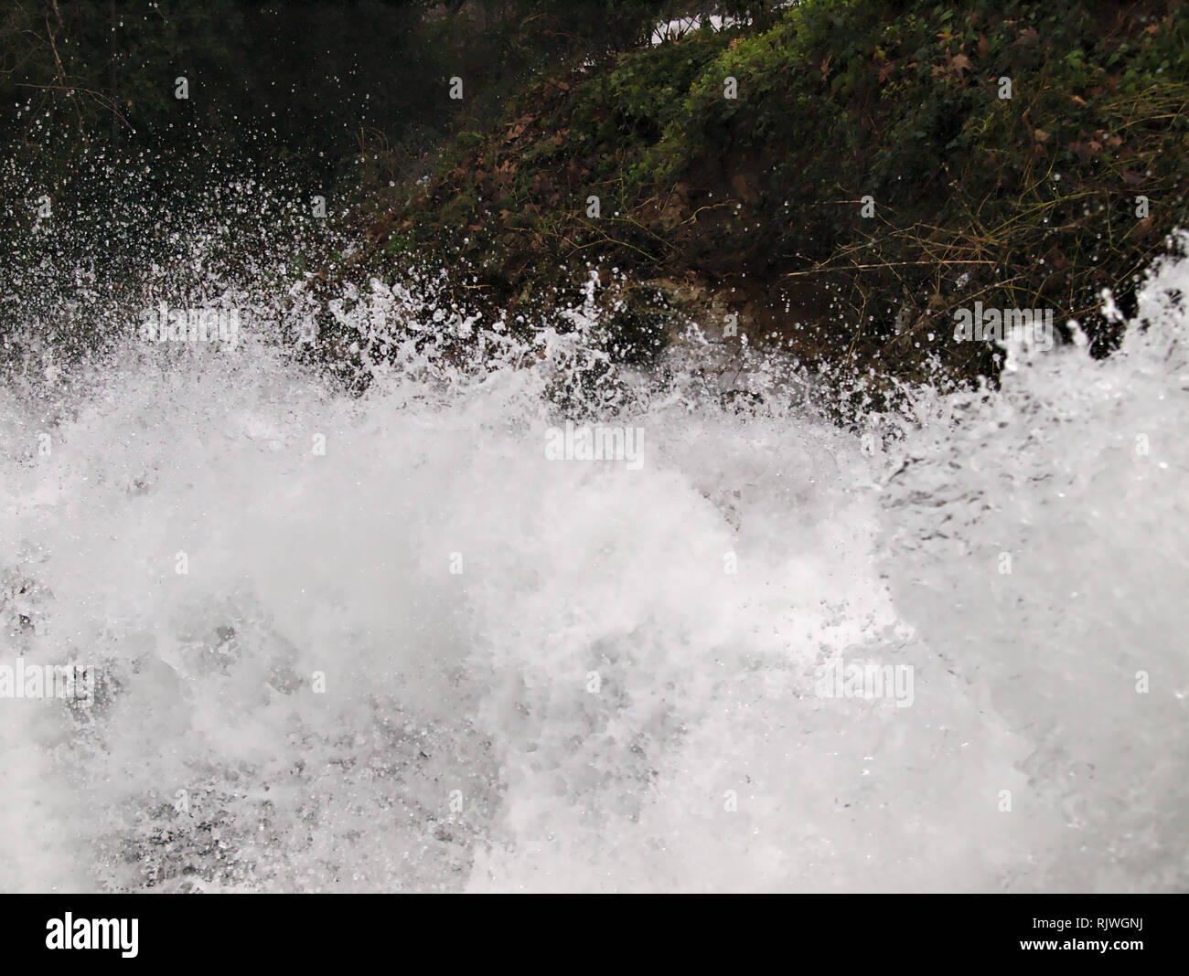 Wasserfälle und Spritzer kraftvoll Edessa fällt in Griechenland Stockfoto