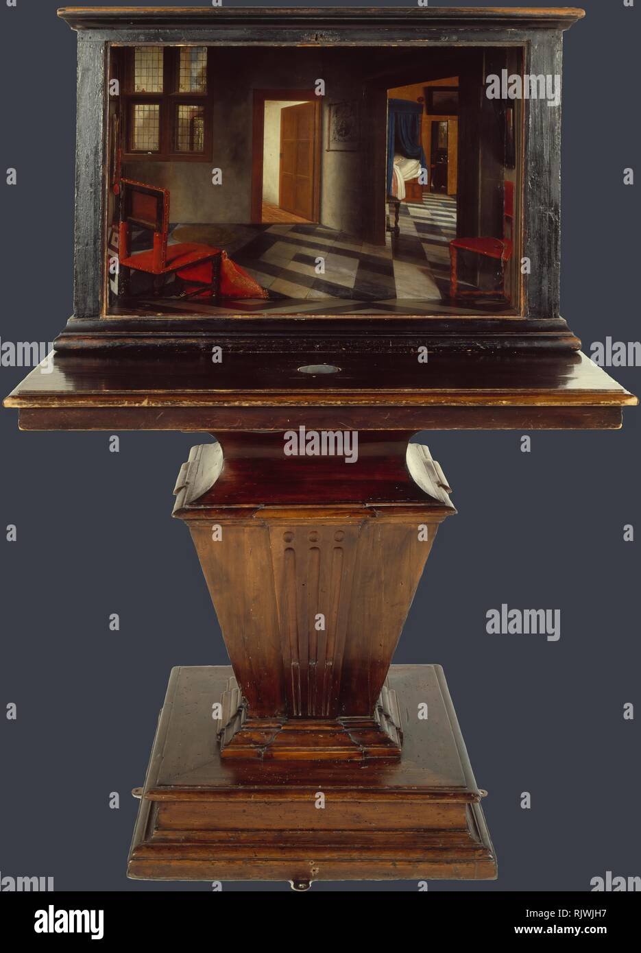 Eine Peepshow mit Blick auf das Innere eines niederländischen Haus. (1655-1660). Museum: National Gallery. Autor: Samuel van Hoogstraten,. Samuel van Hoogstraten. Stockfoto