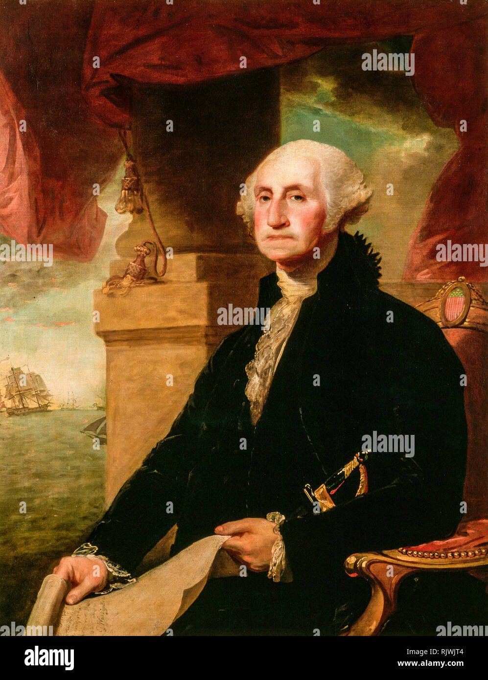 George Washington (Die Constable-Hamilton portrait), Gemälde von Gilbert Stuart, 1794 Stockfoto