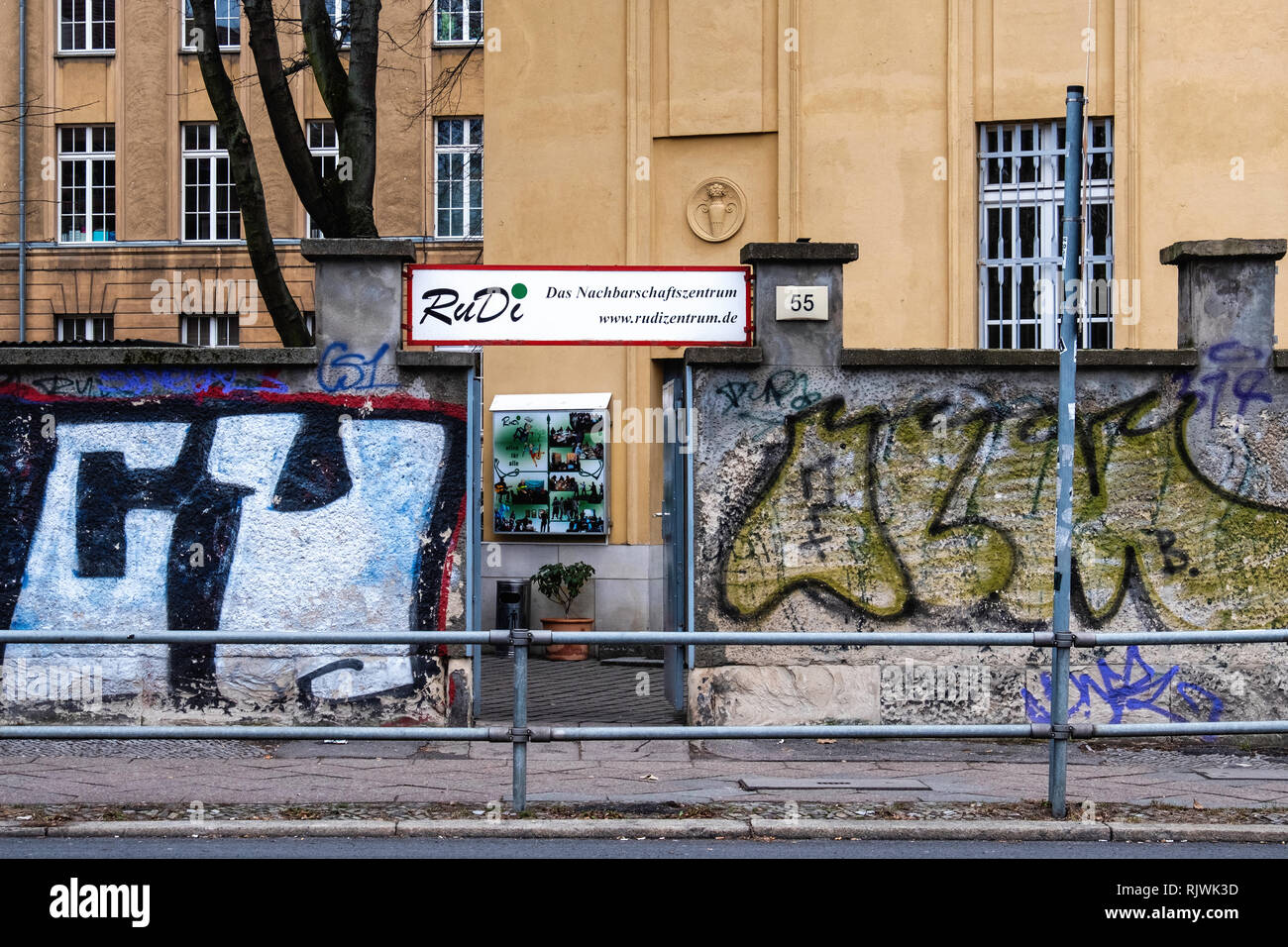 Berlin, Friedrichshain. RuDi Kultur- und Nachbarschaftszentrum in der