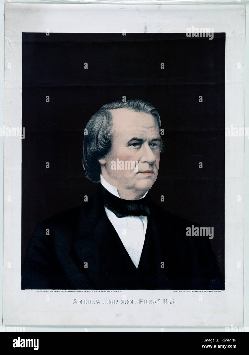 Andrew Johnson portrait Ca. 1866 Stockfoto