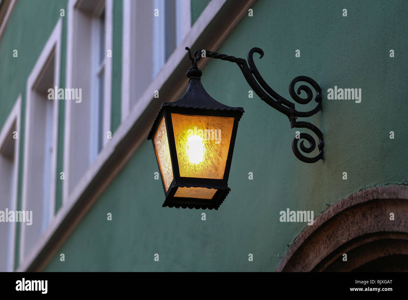 Street Light. Vintage street lamp Nahaufnahme Stockfoto