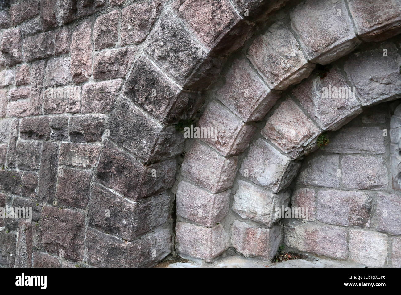 Alte Sandsteinmauer/Innen Mauern der alten steinernen Burg
