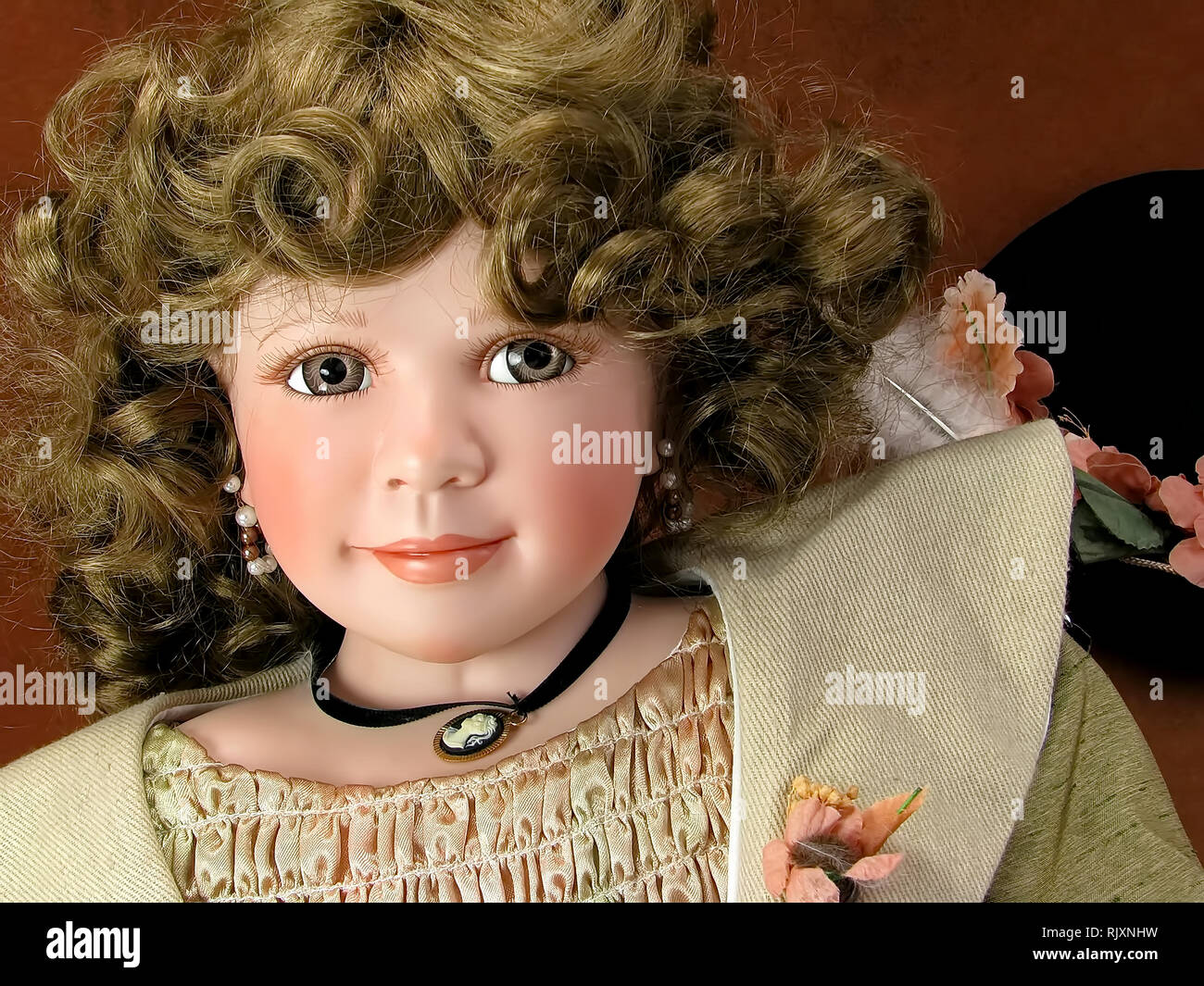 Vintage Collectible Delton Products Corporation Porzellan Puppe Stockfoto