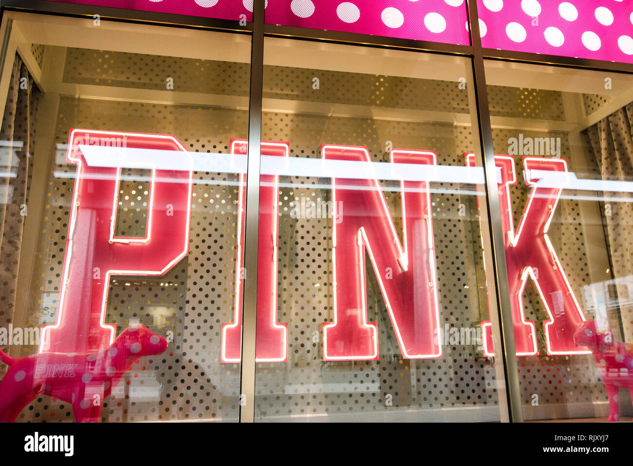 Rosa. Victoria's Secret. Stockfoto