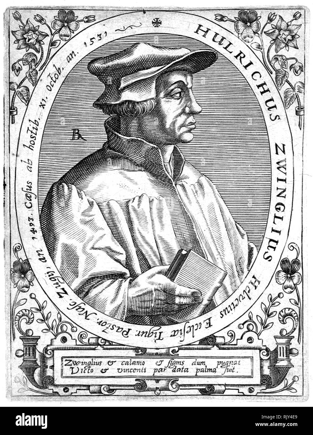ULRICH ZWINGLI (1484-1531) Schweizer reformistischen Theologe Stockfoto