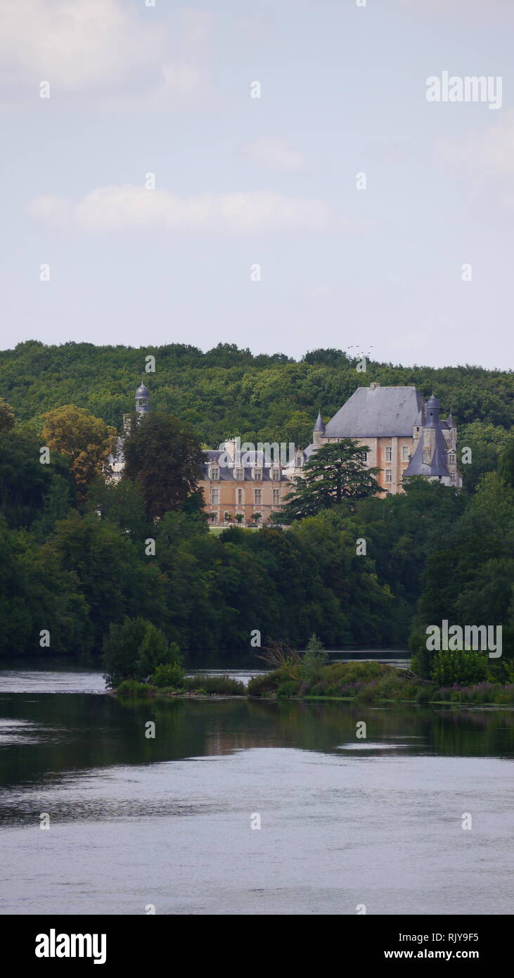 Chateau de Touffou. Bonnes, Frankreich Stockfoto