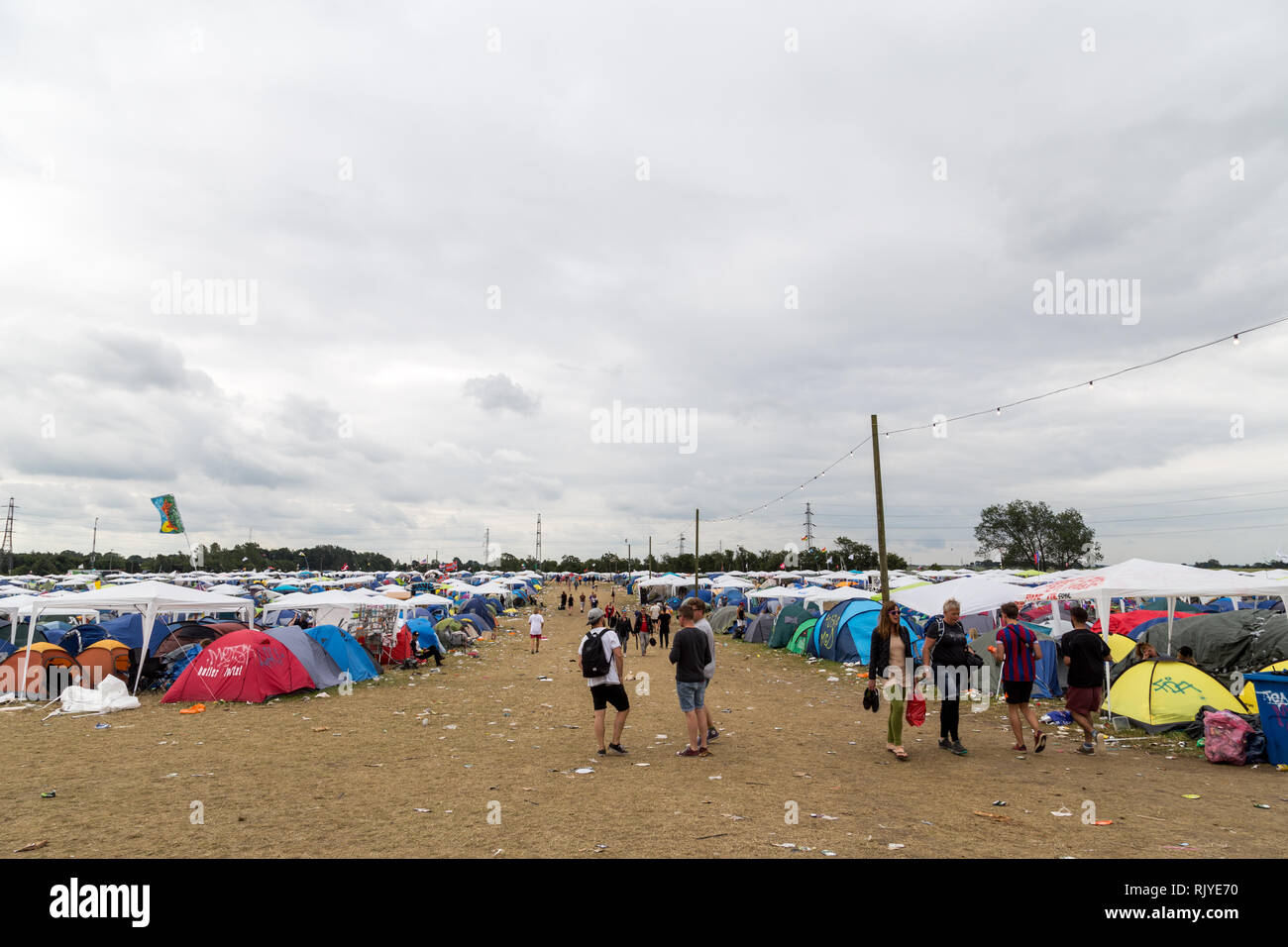 Campingplatz beim Roskilde Festival 2016 Stockfoto