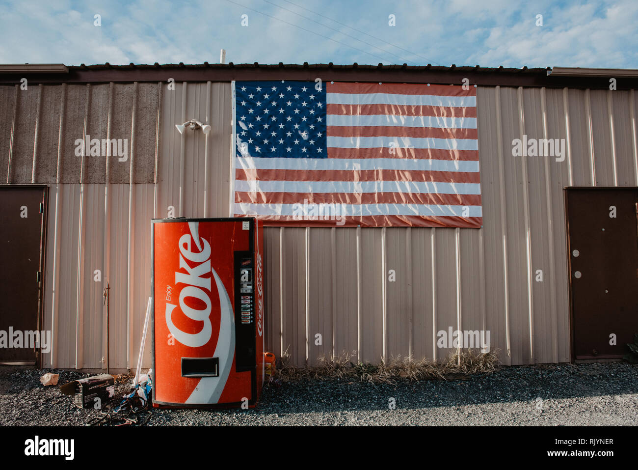 Coca Cola Maschine. CA. Stockfoto