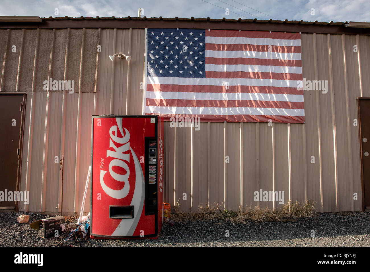 Coca Cola Maschine. CA. Stockfoto
