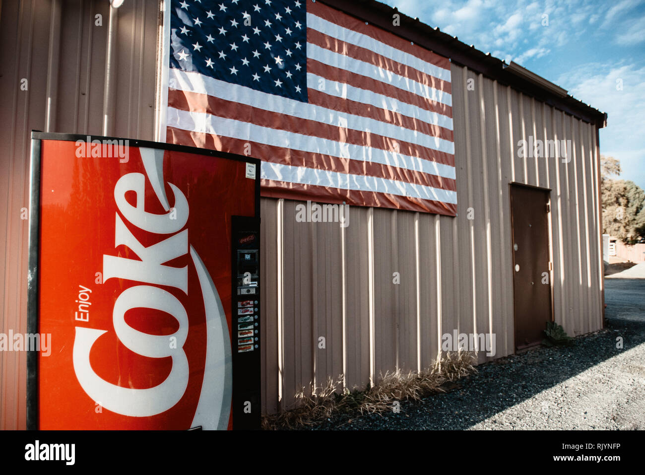Coca Cola Maschine. CA. Stockfoto