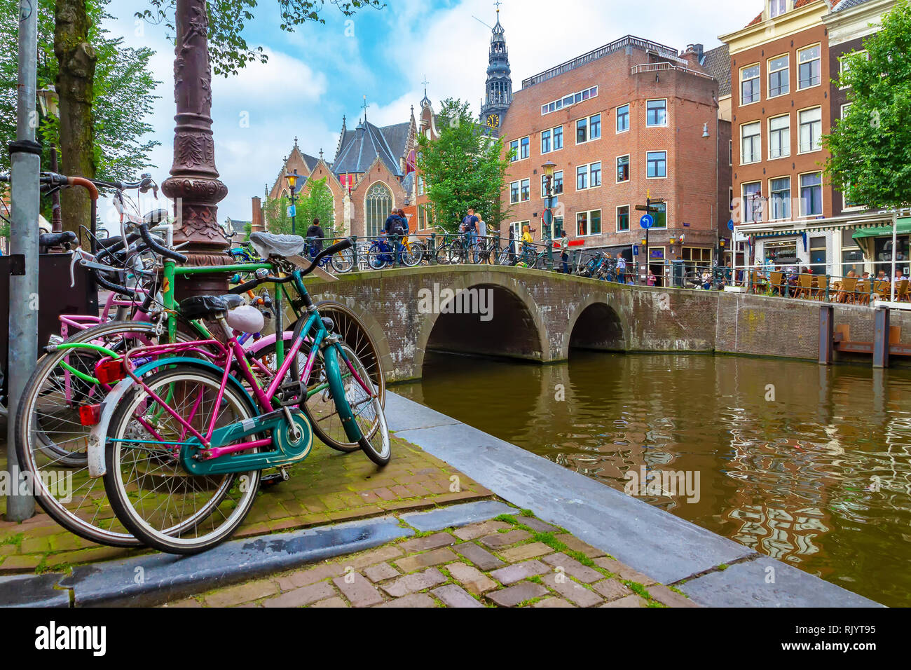 Idyllische Amsterdam Stockfoto
