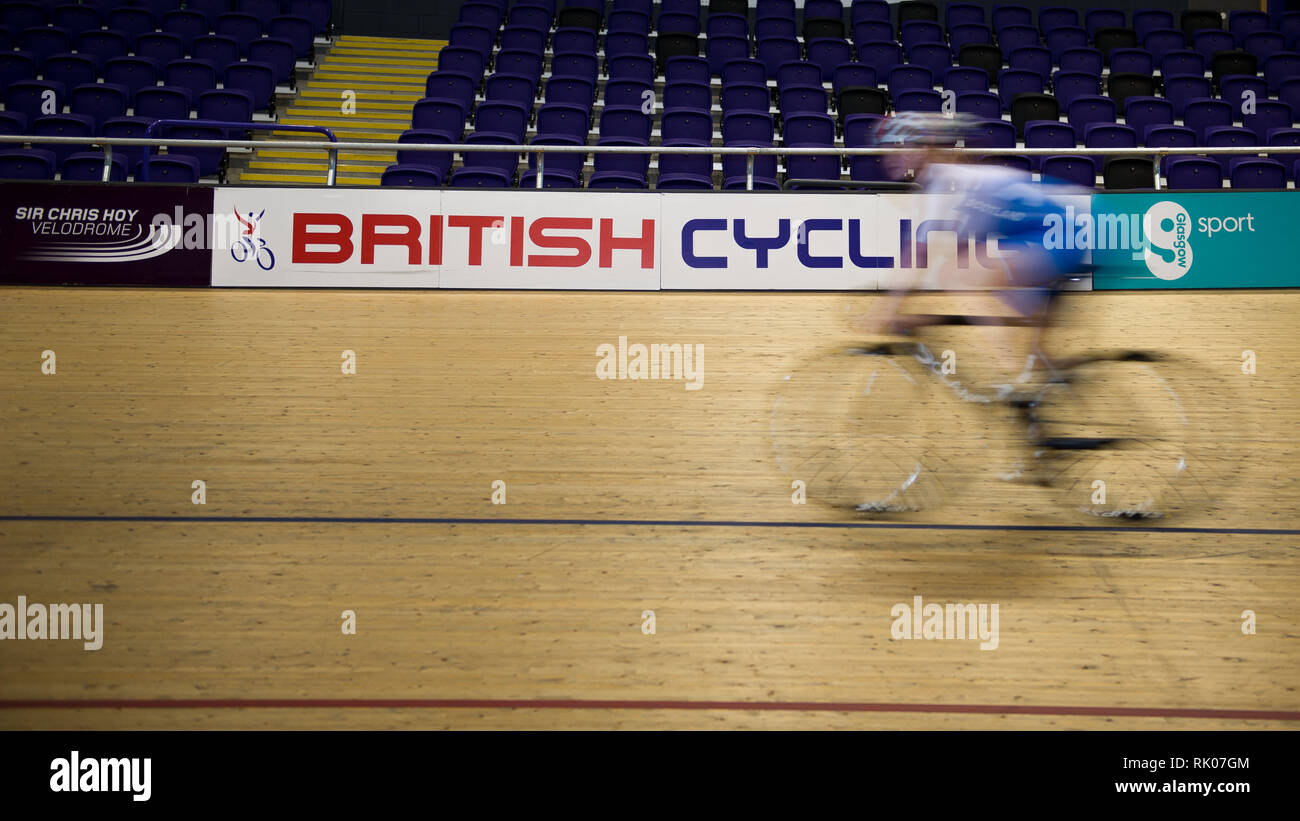 Glasgow, UK. 8. Feb 2019. Eine neue multi-disziplinären Radfahren Veranstaltung werden 13 bestehende UCI Rad Weltmeisterschaften in einem Fall alle vier Jahre abgehalten werden, beginnend in Glasgow und Schottland im Jahr 2023. Credit: Colin Fisher/Alamy leben Nachrichten Stockfoto