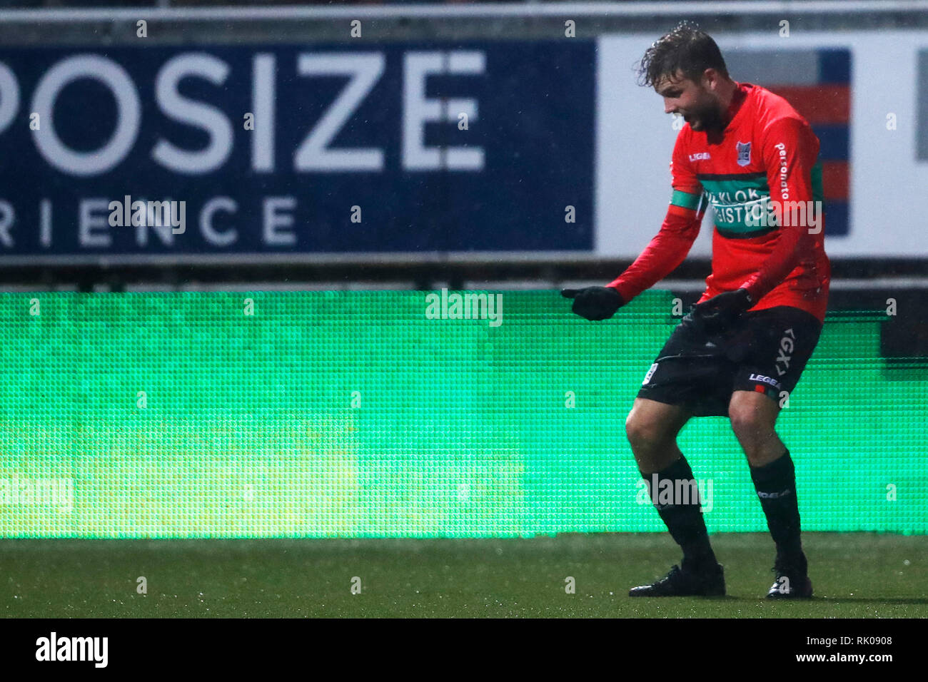 LEEUWARDEN, 08-02-2019, cambuur Stadion, Saison 2018 - 2019, Keukenkampioen divisie, Joey van den Berg nach dem Spiel, während des Spiels SC Cambuur - NEC Stockfoto