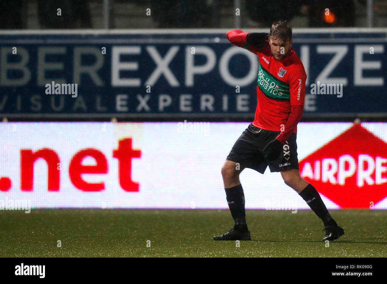 LEEUWARDEN, 08-02-2019, cambuur Stadion, Saison 2018 - 2019, Keukenkampioen divisie, Joey van den Berg nach dem Spiel, während des Spiels SC Cambuur - NEC Stockfoto
