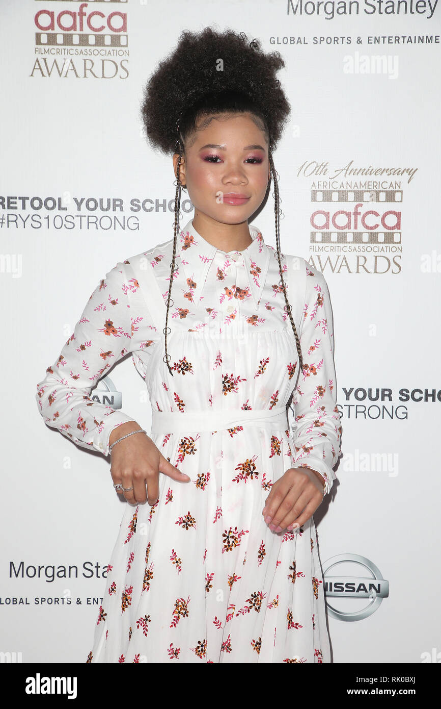 Usa 6 Feb, 2019. 06. Februar 2019 - Hollywood, Kalifornien - Sturm Reid. African American Film Critics Association 10. jährlichen AAFCA Auszeichnungen gehalten an Taglyan Komplex. Photo Credit: Faye SadouAdMedia Credit: AdMedia/ZUMA Draht/Alamy leben Nachrichten Stockfoto