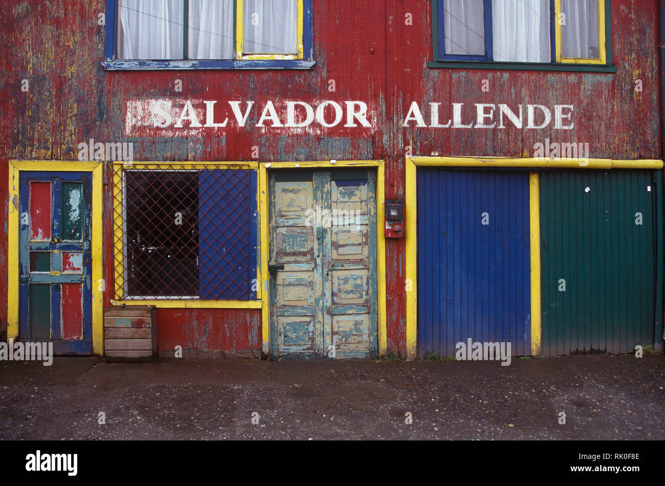 Ehemaligen kommunistischen Parteizentrale, Chiloe, Chile Stockfoto