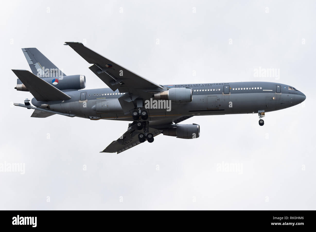 Eine McDonnell Douglas KDC-10 Tankflugzeug der Royal Netherlands Air Force. Stockfoto