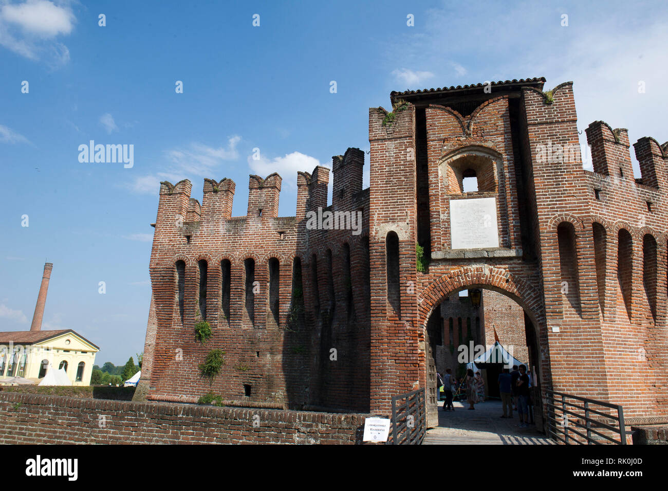 Italia. Lombardei, Soncino . - Rocca Sforzesca Stockfoto