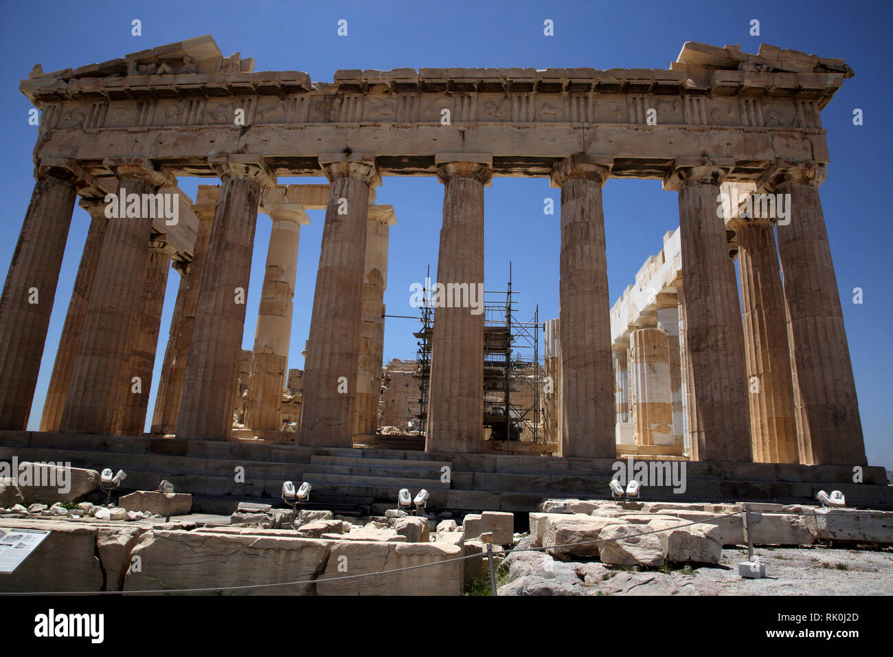 Akropolis Athen Parthenon Stockfoto