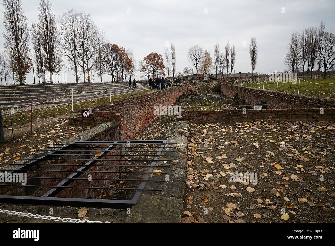 Auschwitz war das größte der deutschen nationalsozialistischen Konzentrationslager und Vernichtungslager Zentren. Über 1,1 Millionen Männer, Frauen und Kinder, ums Leben. Stockfoto