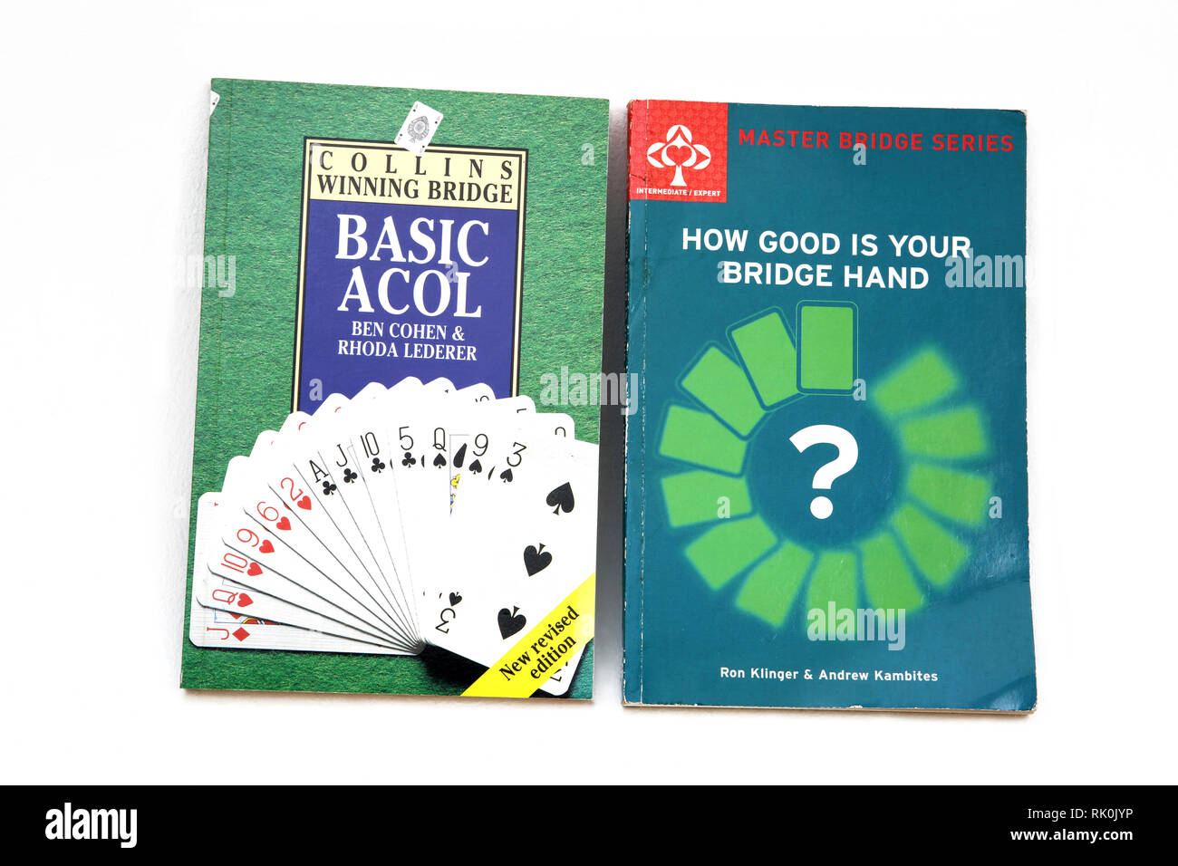 Bücher über Brücke - Collins gewinnen Brücke Basic Acol und wie gut ist Ihr Bridge Hand Stockfoto