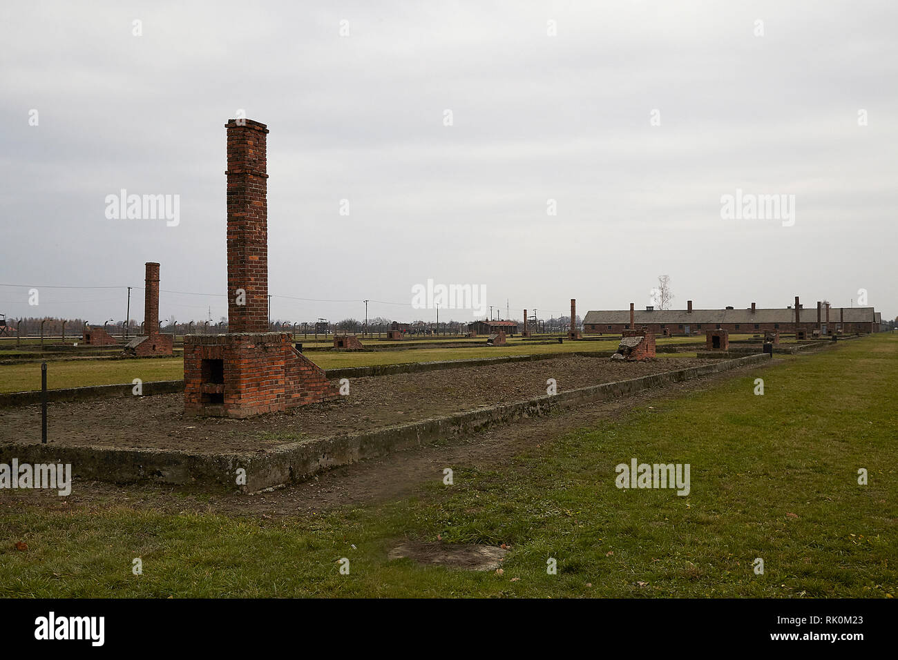 Auschwitz war das größte der deutschen nationalsozialistischen Konzentrationslager und Vernichtungslager Zentren. Über 1,1 Millionen Männer, Frauen und Kinder, ums Leben. Stockfoto