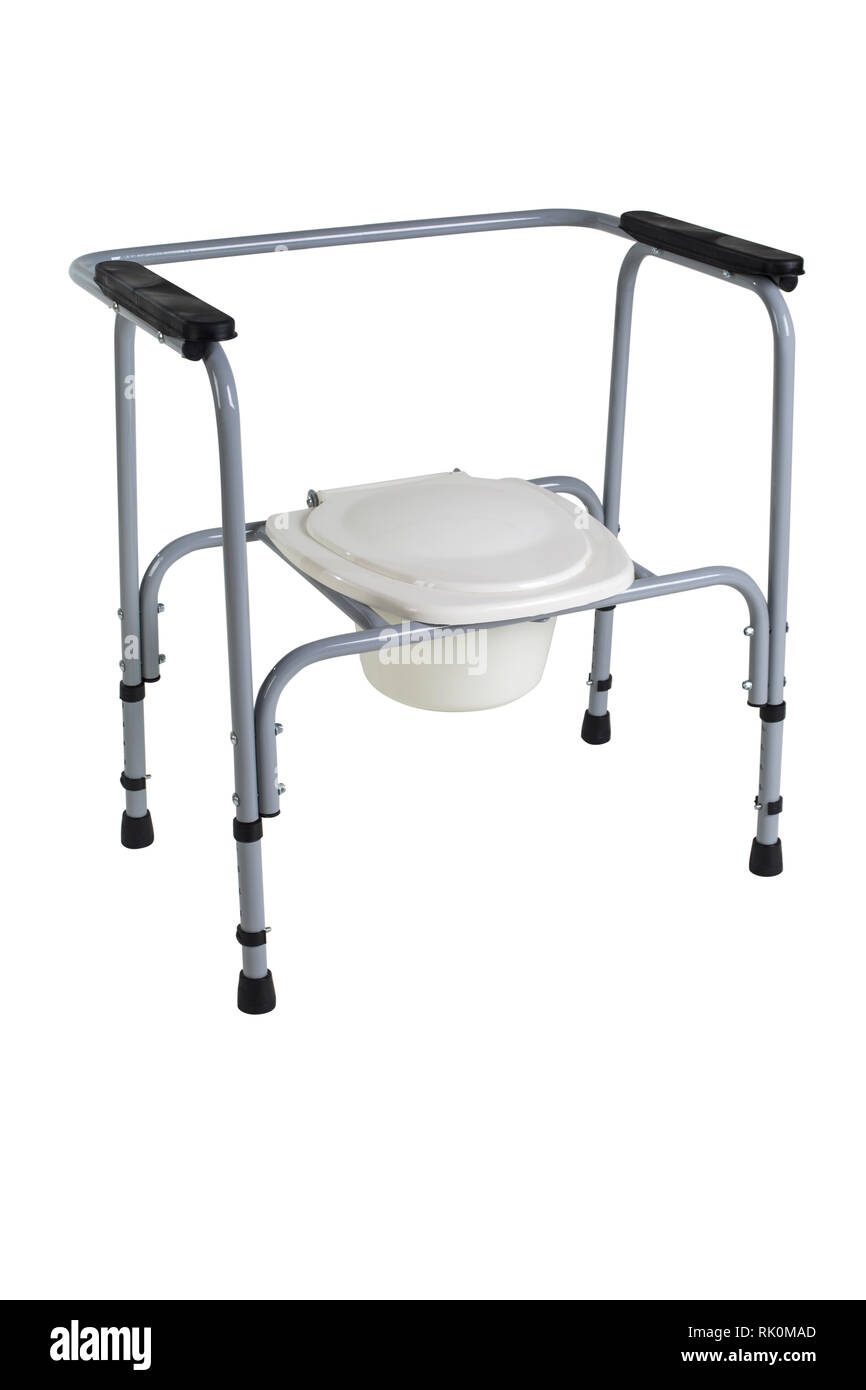 Wc Lehrstuhl für Rehabilitation im postoperativen Zeitraum, ältere Menschen sowie Patienten mit Erkrankungen des Bewegungsapparates auf isolierte Stockfoto