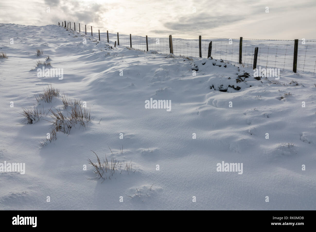 Schnee bedeckt Szenen in den Brecon Beacons National Park, Wales, UK. Stockfoto