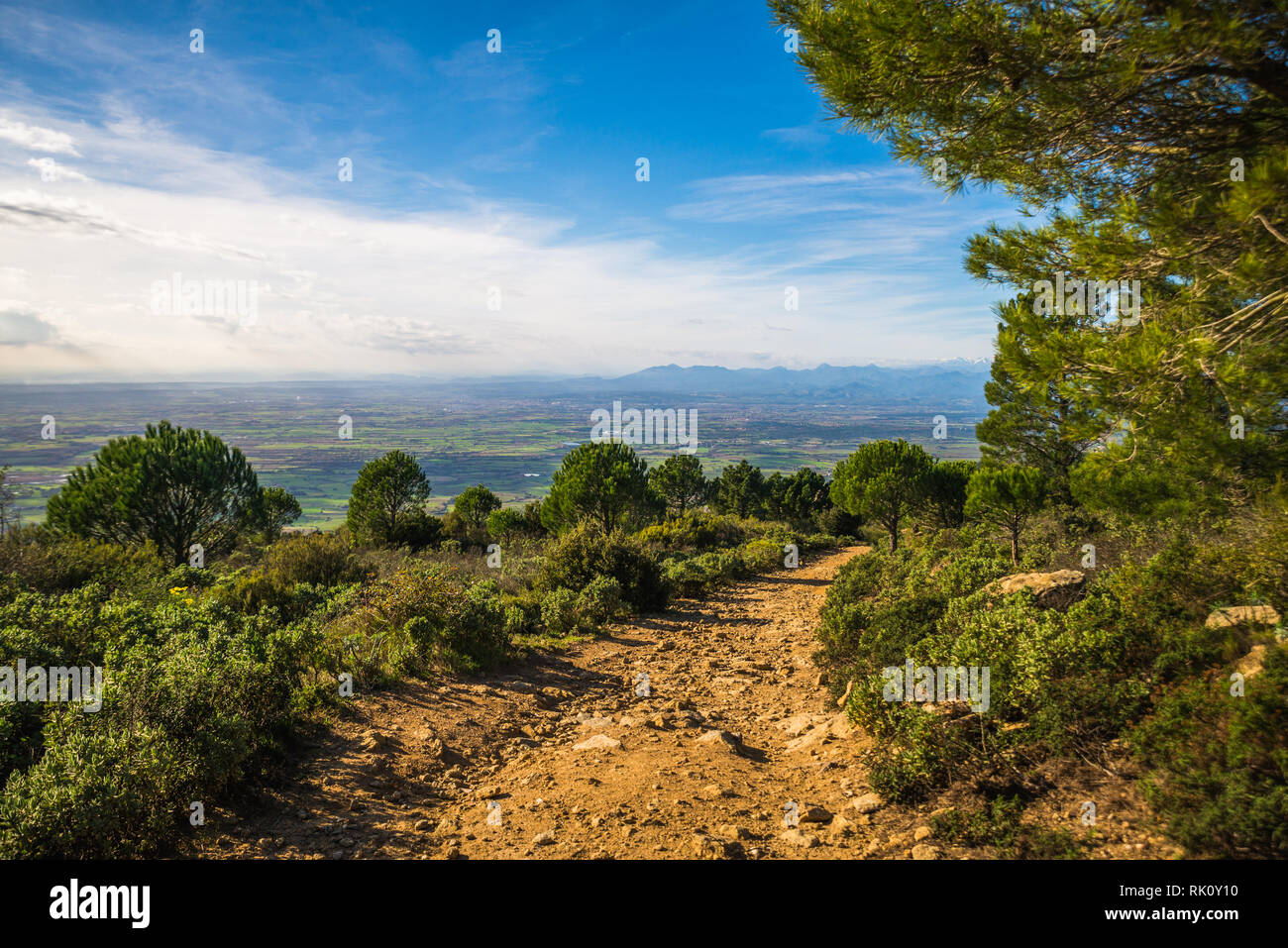 Schöne Landschaft im Norden von Katalonien, Cap de Creus Naturpark in der Nähe von Sant Salvador Stockfoto