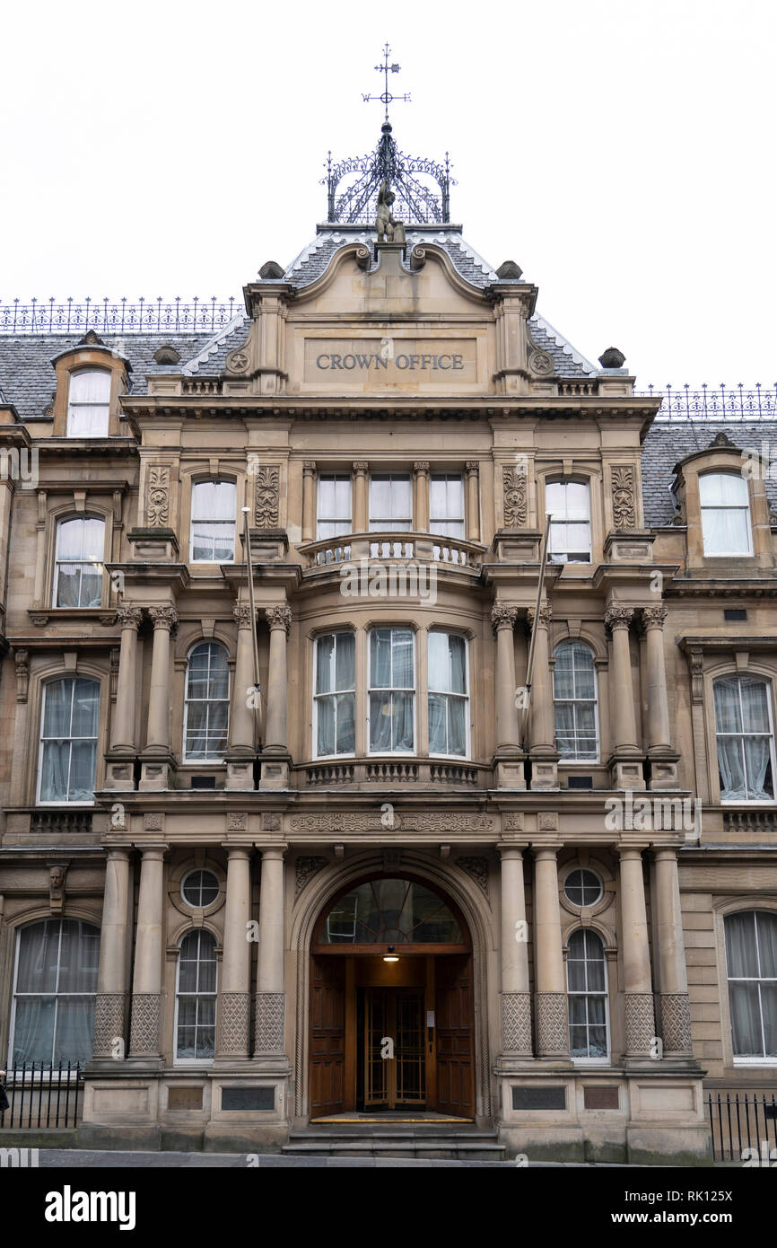 Außenseite der Krone Bürogebäude an der Chambers Street in Edinburgh, Schottland, Großbritannien Stockfoto