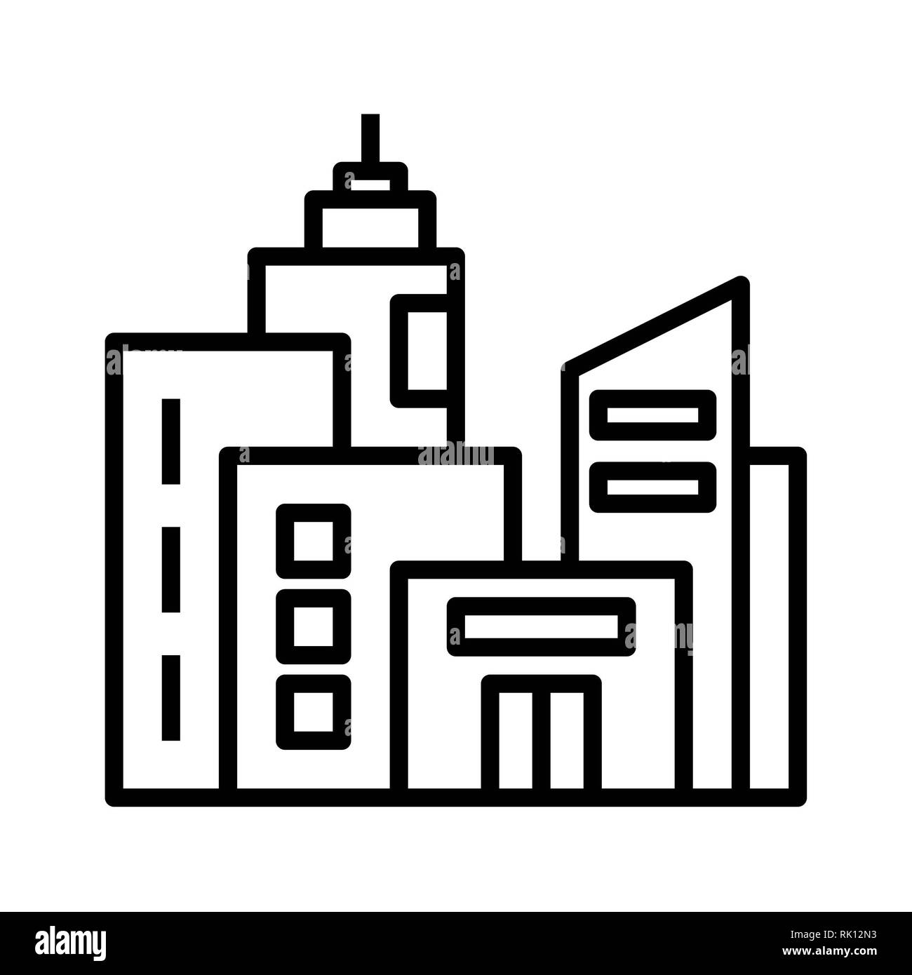 Stadt Symbol, Vector Illustration, Business Überblick Stockfoto