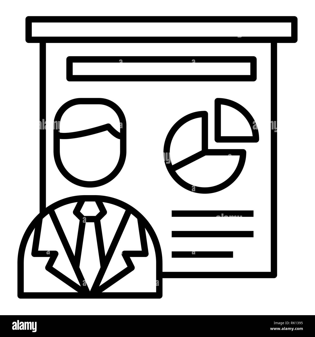 Symbol "Bericht, Vector Illustration, Business Überblick Stockfoto