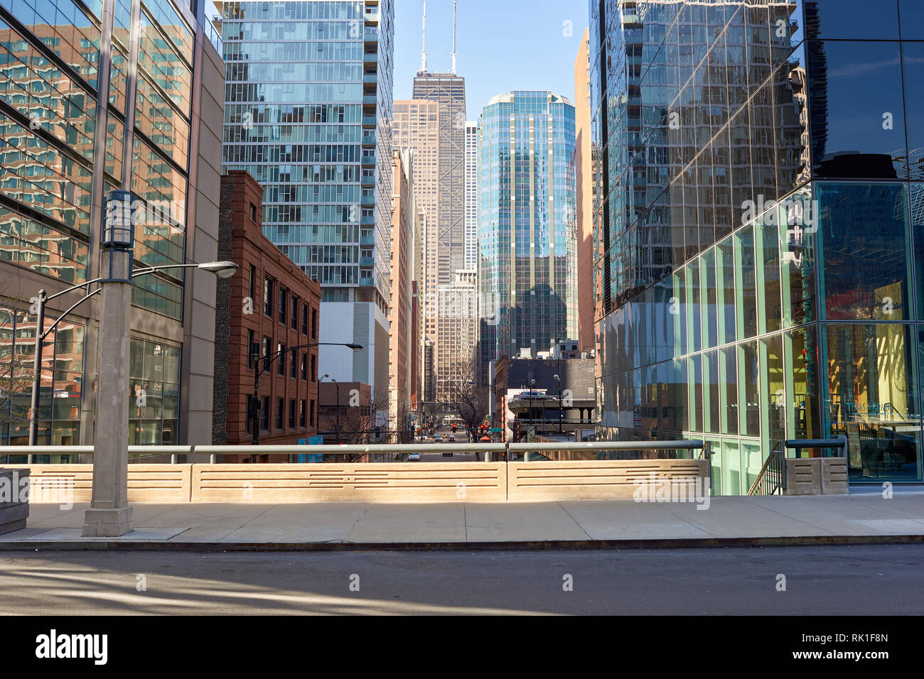 CHICAGO, IL ca. April 2016 Straßen von Chicago am Tag. Chicago