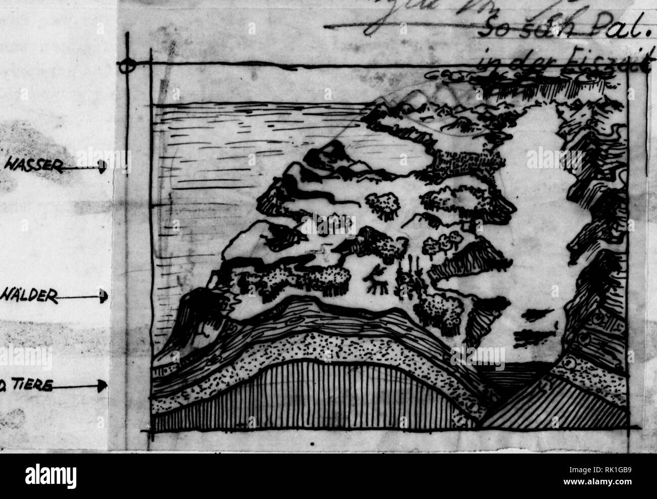 . Arthur und Fritz Kahn Sammlung 1889-1932. Kahn, Fritz 1888-1968; Kahn, Arthur David 1850-1928; Natural history Illustratoren; Natural History. Sint 1^^ f (Â" v i I o o Â" 4# â¢ V â â¢ 7^' I, r Sintflut m und Vilkane # AuP noch unbekannten GrÃ¼nden sank vor ungefÃ¤hr 1 Millionen Jahren sterben Temperatur ^ Das arktische, d^h.auch im Sommer nicht schmelzende Pestlandeis drang in Europa bis in die Linie Paris - Warschau vor, von den Aipen rueckten die Gletscher im Sterben Ebenenâ¢ Mann nennt this vorÃ¼bergehende AbkÃ¼hlung, sterben sich in AbstÃ¤nÃ¤en von einigen Jahren Zehntaiisend mehrere Mals 6 wie Stockfoto