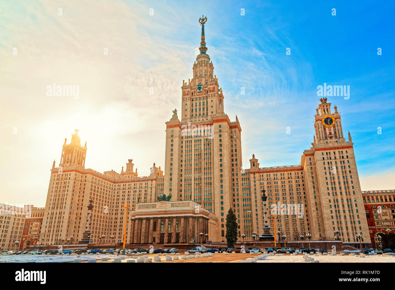 Lomonosov State University Ikonischen Gebaude Und Sehenswurdigkeiten In Moskau Russland Stockfotografie Alamy