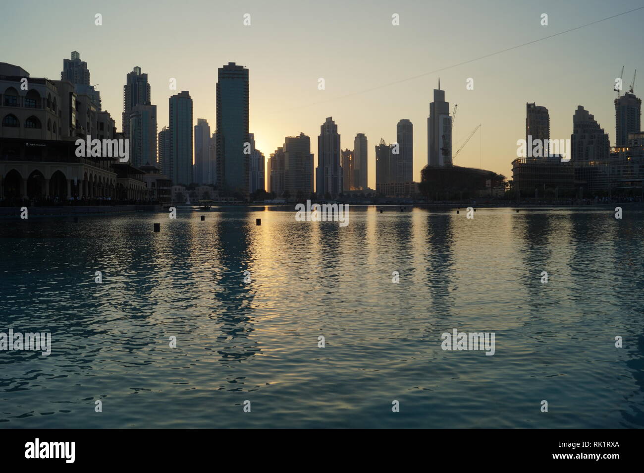 Die Dubai Fountain - Vereinigte Arabische Emirate Stockfoto
